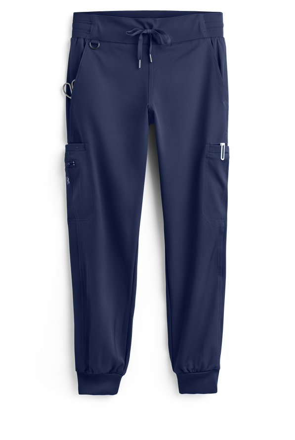 Zavate Ava Therese Women&rsquo;s 6-Pocket Cargo Jogger STRETCH Scrub Pants - Navy - 1