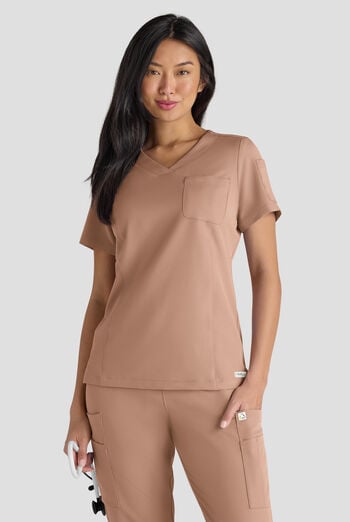 Blusa m&eacute;dica ReSurge Diamond con cuello en V y 3 bolsillos para mujer