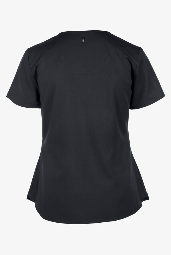 Grey's Anatomy by Barco Spandex STRETCH Emma Women's 4-Pocket V-Neck Scrub Top - Steel Gray - 3