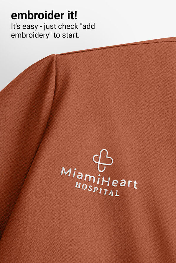 koi Solis Catrin Women's 2-Pocket STRETCH Dolman Sleeve Mandarin Collar Scrub Top - Dark Copper - 6