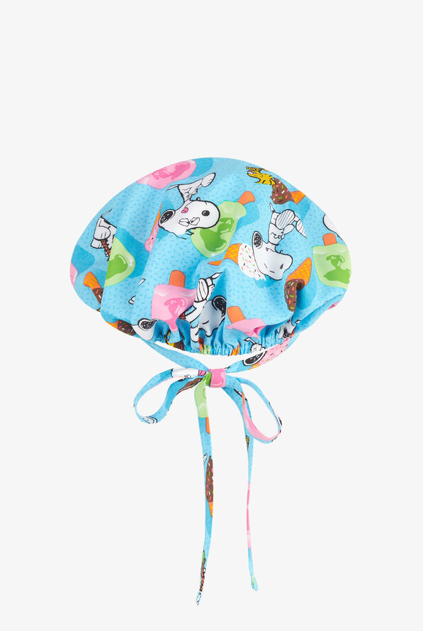 Tooniforms Peanuts Snoopy Sprinkles Unisex STRETCH Bouffant Print Scrub Hat - null - 2