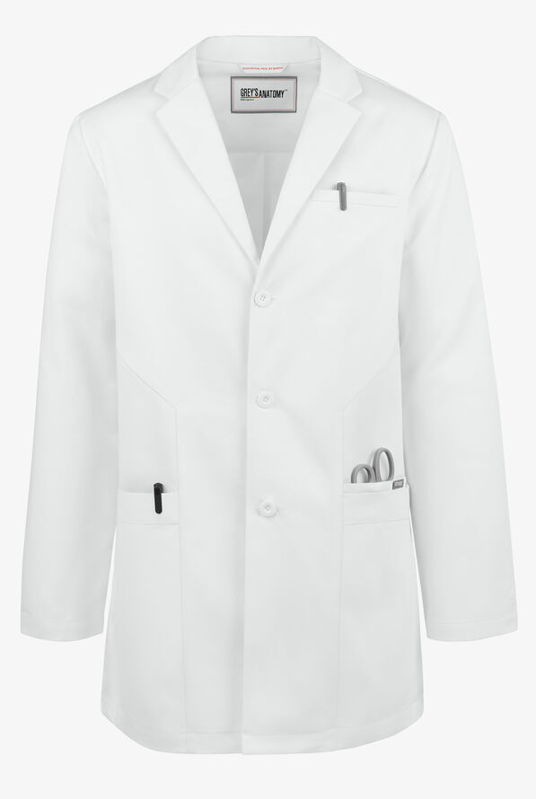 Grey's Anatomy by Barco Derek Men's  35" 6-Pocket Lab Coat - White - 1