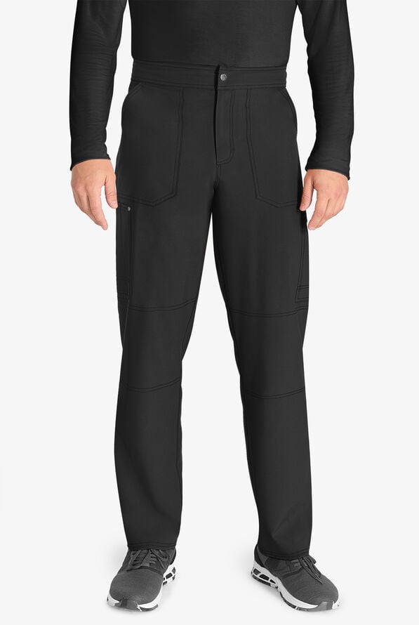 Dickies EDS NXT Men's 4-Pocket STRETCH Snap Fly Front Cargo Utilitarian Scrub Pants - Black - 1