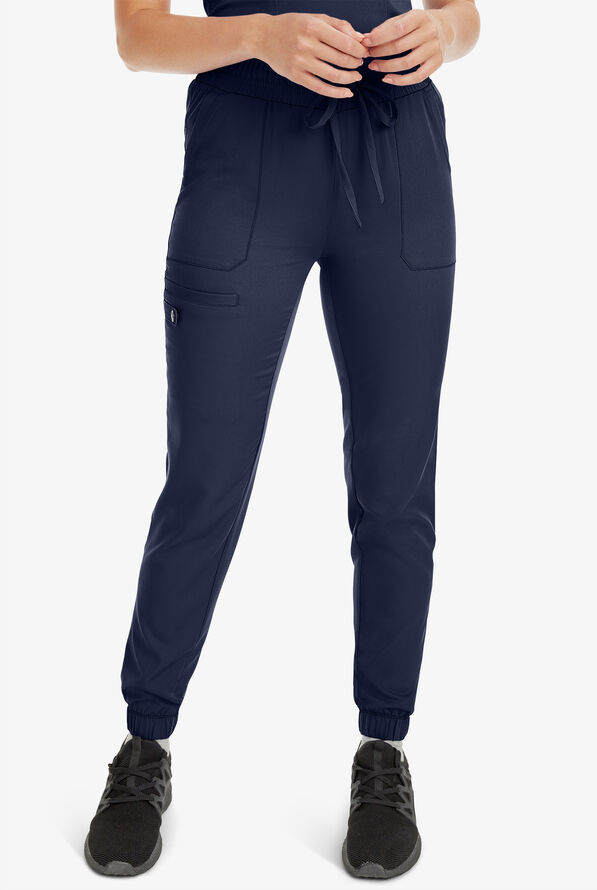 HH Works by Healing Hands Rene Women's 5-Pocket STRETCH Jogger Cargo Pants - Navy - 1