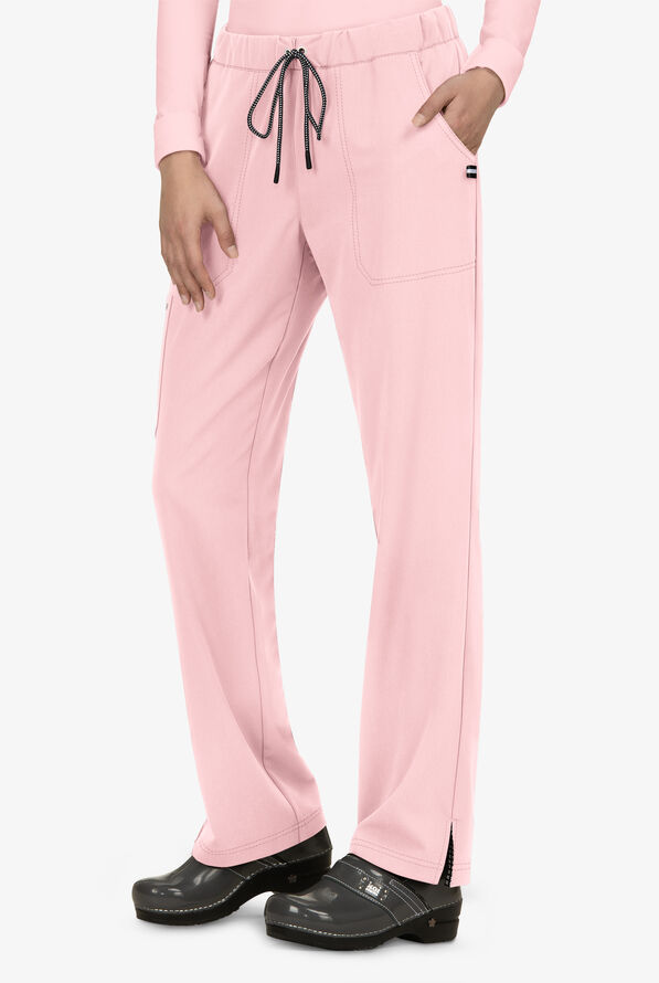 koi Next Gen Everyday Hero Women's 5-Pocket STRETCH Drawstring Cargo Scrub Pant - Pink Dream - 1