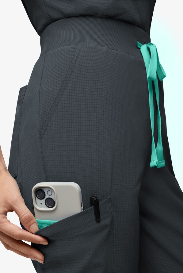 Easy Stretch EcoGrid Adela Women's 6-Pocket Jogger - Pewter - 3