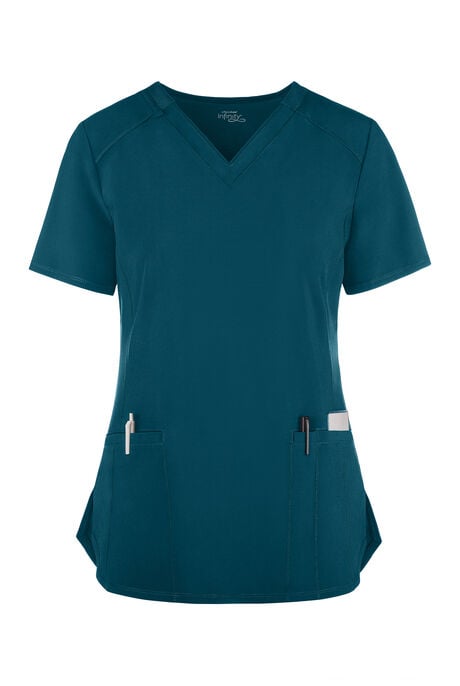 Infinity Women's 2-Pocket STRETCH V-Neck Scrub Top