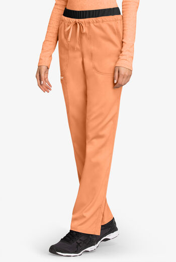 Cherokee Workwear Revolution Women's 5-Pocket STRETCH Drawstring Cargo Scrub Pants