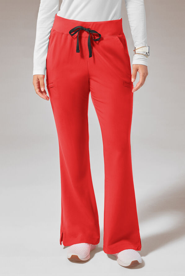 Hypothesis (RED) Meta FL Women’s 7-Pocket Flare Leg Cargo Scrub Pant - (Red) - 1