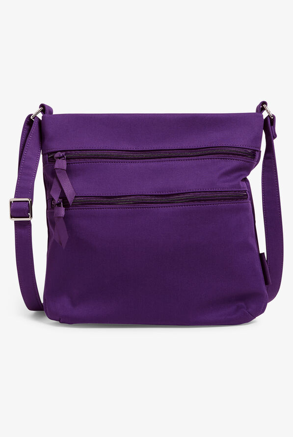 Vera Bradley Recycled Cotton Elderberry Women's  Triple Zip Hipster - null - 1