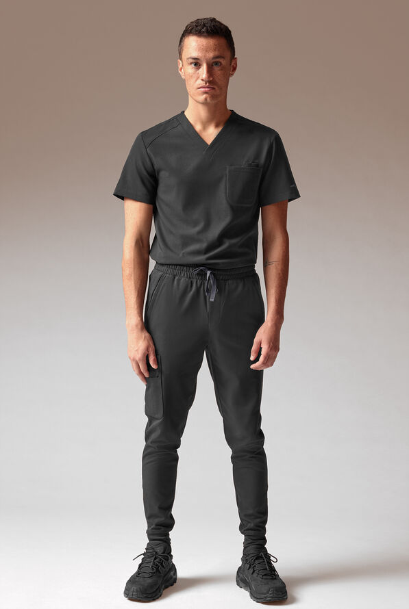 Pantalón médico Hypothesis Tactical estilo jogger con piernas delgadas y 9 bolsillos para hombre - Jet Black - 2