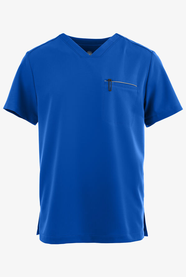 Healing Hands 360 Spencer Men's 1-Pocket STRETCH V-Neck Scrub Top - Royal - 1
