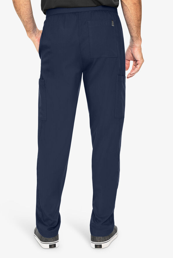 Med Couture RothWear Men's 6-Pocket STRETCH Cargo Straight Leg Scrub Pants - Navy - 4