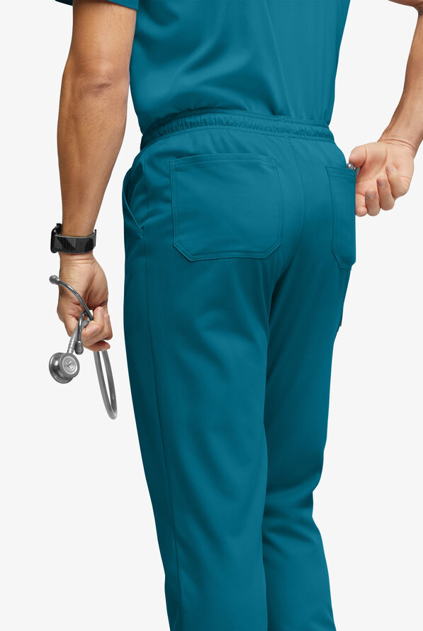 Advantage STRETCH Men's 6-Pocket Cargo Scrub Pants - Tall - Caribbean Blue - 3