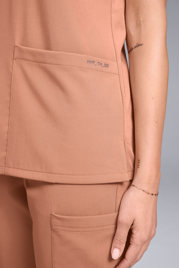 Hypothesis Women's Base 3 Pocket V-Neck Scrub Top - Earth - 5