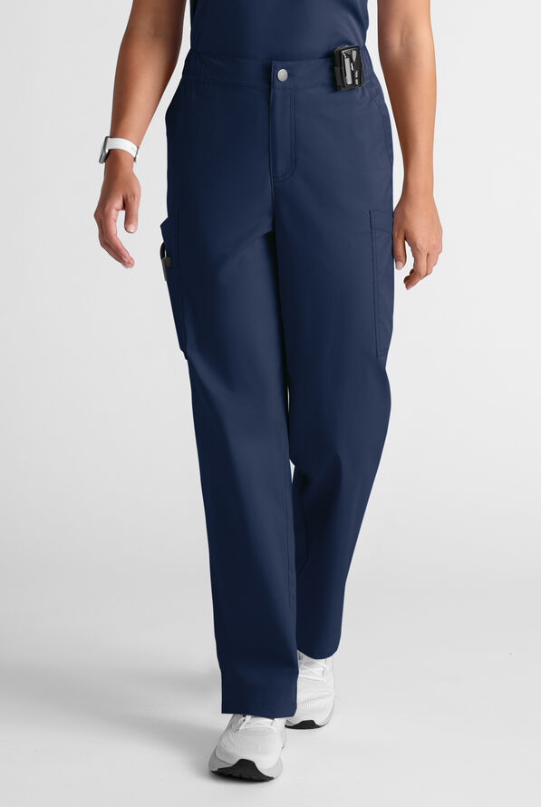 Pantal&oacute;n m&eacute;dico Butter-Soft STRETCH estilo cargo con bragueta y 10 bolsillos para mujer - Navy - 1