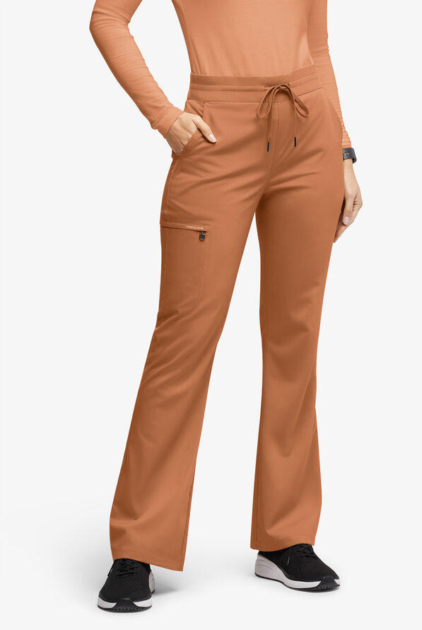 Healing Hands Limited Edition Kenna Women's 5-Pocket STRETCH Bootcut Scrub Pants - Caramel - 1