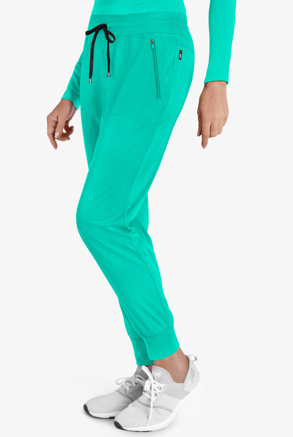 Grey's Anatomy by Barco Spandex STRETCH Eden Women's 5-Pocket Cargo Jogger Scrub Pants - Alpine Aqua - 3