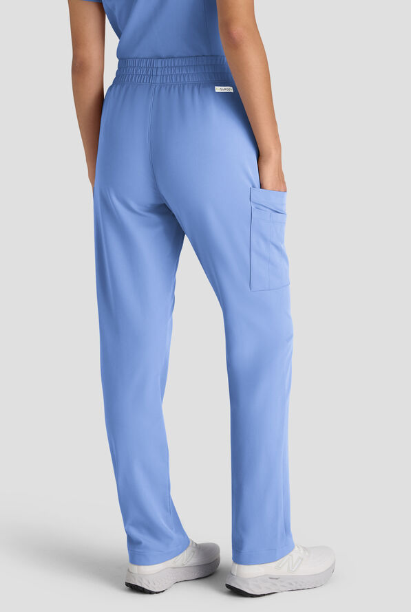 Pantal&oacute;n m&eacute;dico ReSurge Topaz con cord&oacute;n ajustable y 11 bolsillos para mujer - Ceil Blue - 2