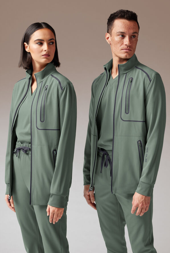 Chaqueta médica unisex Hypothesis F con cremallera - Mineral/Pewter - 1