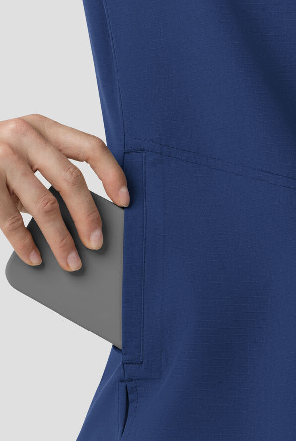 Blusa m&eacute;dica Carhartt FLD & RSCU Rugged Flex STRETCH con cuello en V y 4 bolsillos para mujer - Navy - 5