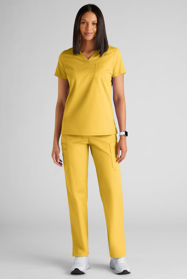 Butter-soft STRETCH Women's Scrub Set - Warm Sun - 1