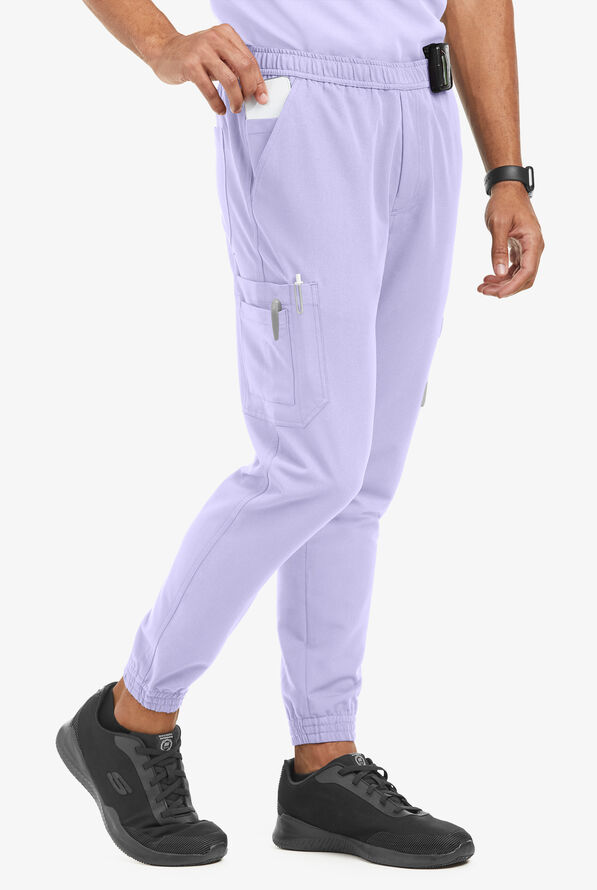MOVEMENT by Butter-Soft Polaris Men's 10-Pocket Jogger STRETCH Scrub Pants - Grape Haze - 1