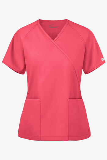 Butter-Soft Core Women's 2-Pocket Solid Mock Wrap Scrub Top
