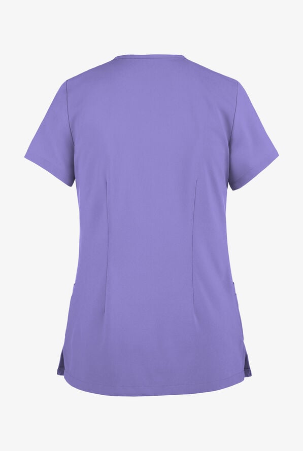 Easy STRETCH Zoe Women's 4-Pocket V-Neck Scrub Top - Blueberry Crush - 4