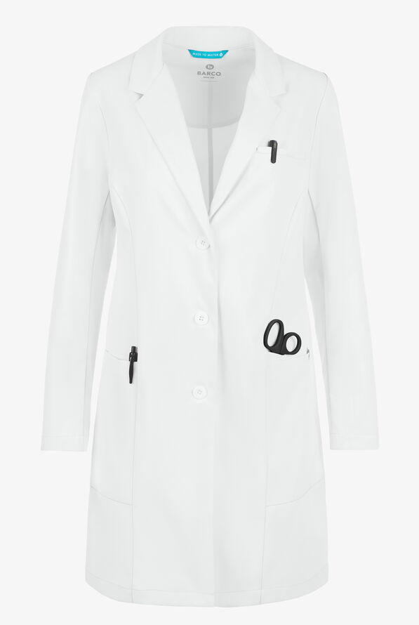 Barco Women's Grace 35" 3-Pocket Lab Coat - White - 1