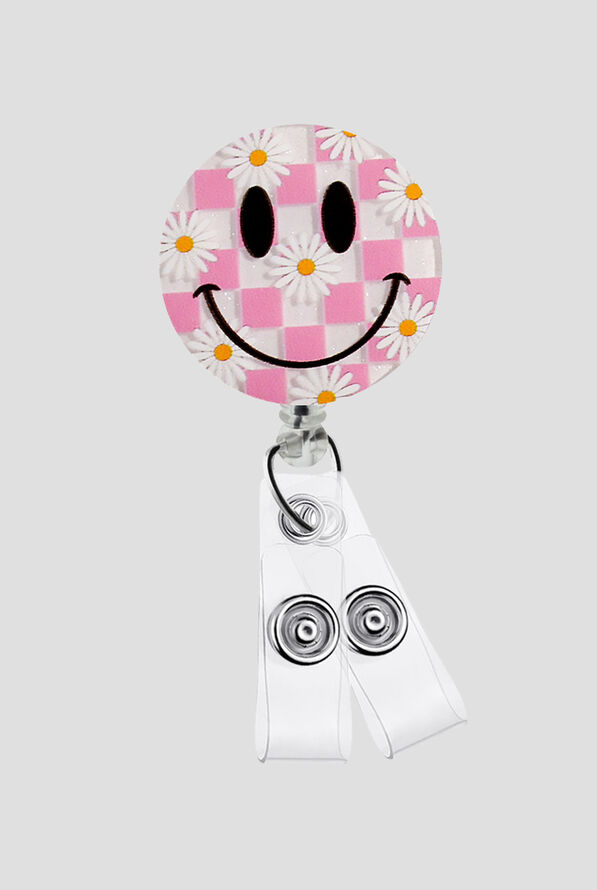 Outside the Box Acrylic Smiley Retro ID Badge Holder - null - 1