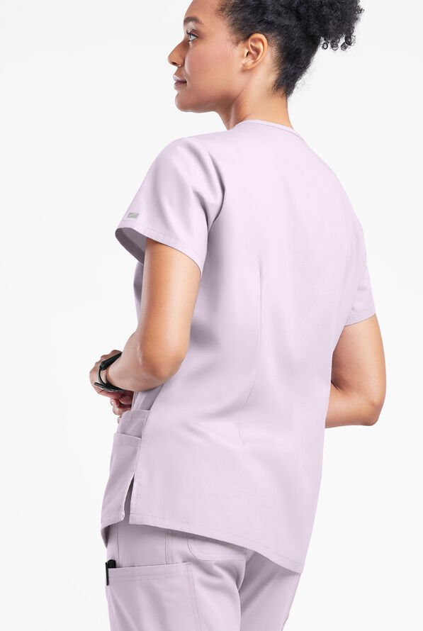 Butter-Soft Originals Women's 6-Pocket V-Neck Scrub Top - Orchid Petal - 3