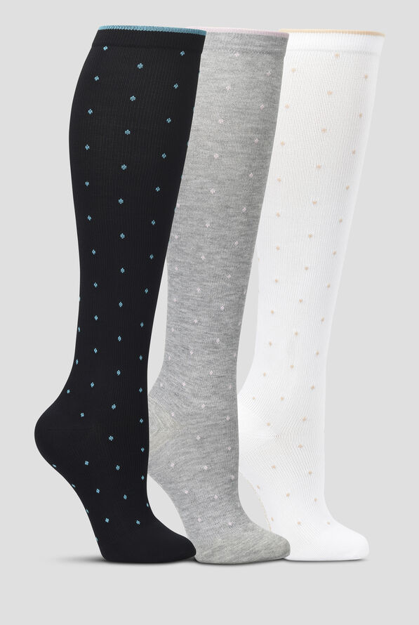 Calcetines de compresión Nurse Mates Core MicroDot 3-pk para mujer - 12-14 mmHg - null - 1