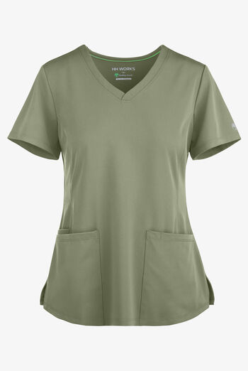 HH Works by Healing Hands Monica Women's 4-Pocket STRETCH V-Neck Scrub Top