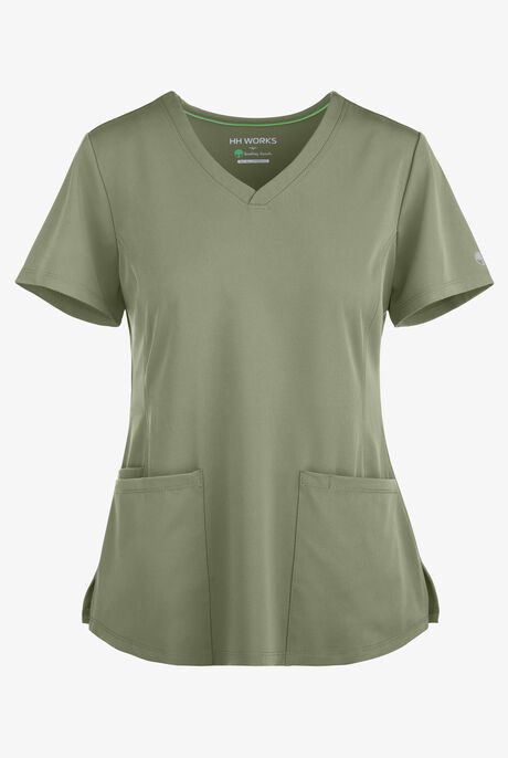 HH Works by Healing Hands Monica Women's 4-Pocket STRETCH V-Neck Scrub Top