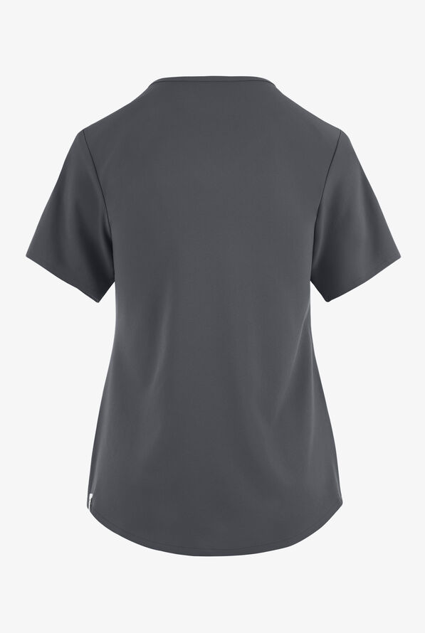 Wink Renew Women's 4-Pocket STRETCH V-Neck Scrub Top - Pewter - 4
