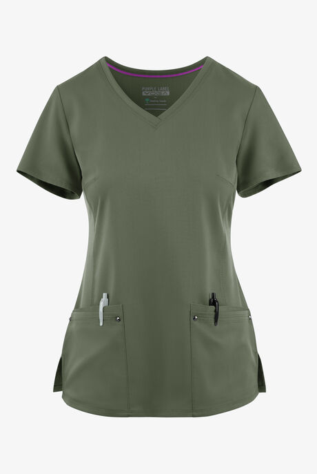 Healing Hands Purple Label Juliet Women's 2-Pocket STRETCH Princess Seam Scrub Top