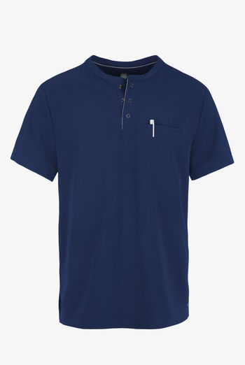Camisa m&eacute;dica 360 by Healing Hands Shane STRETCH estilo Henley con 1 bolsillos para hombre