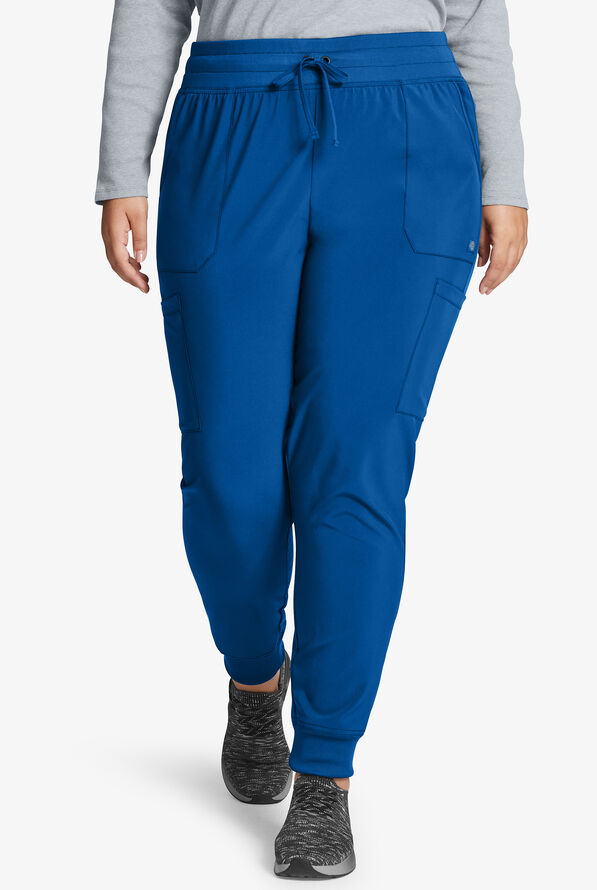 Dickies EDS Essentials Women's 6-Pocket STRETCH Cargo Jogger Scrub Pants - Petite - Royal - 1
