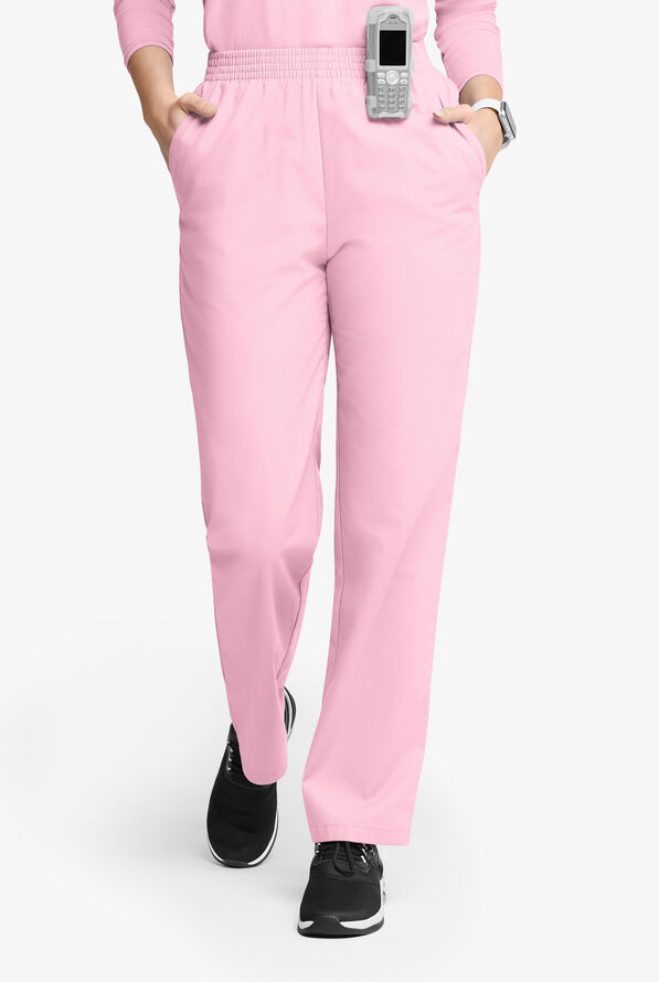 Butter-Soft Originals Women's 2-Pocket High Waisted Straight Leg Scrub Pants - Blush - 1