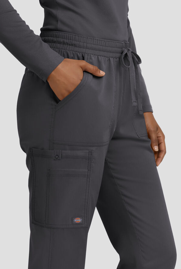 Dickies Forge Women's 6-Pocket Straight Leg Cargo Scrub Pants - Pewter - 3