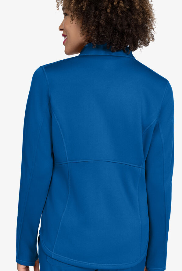 Zavate Ava Therese Megan Women's 2-Pocket Fleece Scrub Jacket - Royal - 4