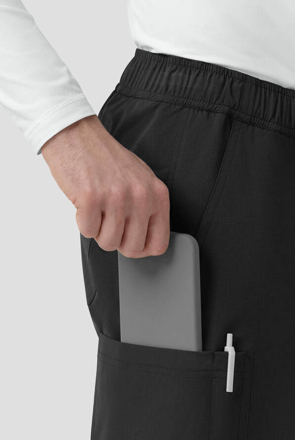 Carhartt FLD & RSCU Men's 6-Pocket STRETCH Straight Leg Cargo Scrub Pants - Black - 4