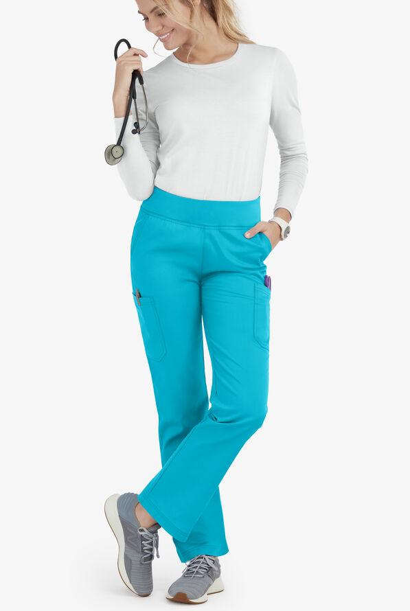 UA Best Buy Women s PETITE Yoga Inspired Scrub Pants, Yoga Scrub Pants