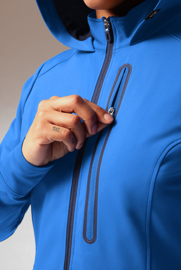 Hypothesis Super-Dermal Women’s Zip Front Multi-Pocket Scrub Jacket - Royal/Navy - 8