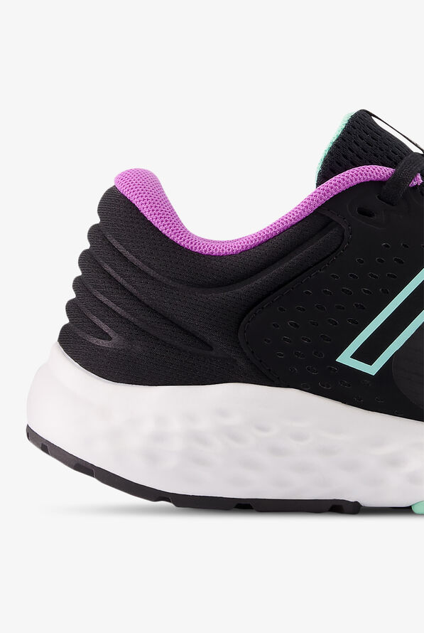 New Balance Women's 520v7 Black/Electric Purple Athletic Lace Up Nursing Shoes - null - 4