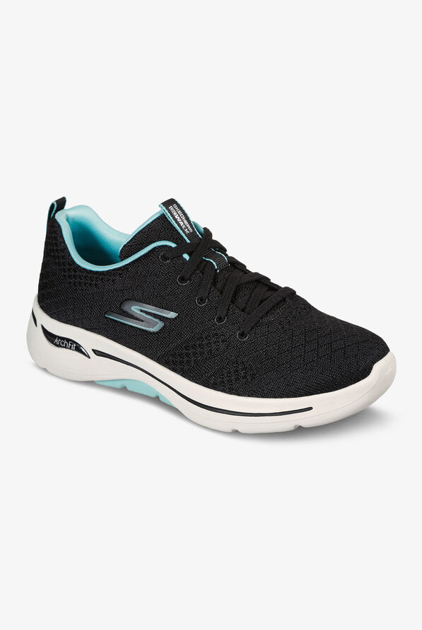 Zapatillas deportivas Skechers Go Walk Arch Fit Unify Black/Aqua con cordones para mujer - null - 5