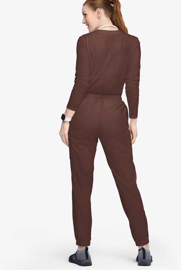 Butter-Soft Originals Women's 7-Pocket Tapered Jogger Cargo Scrub Pants - French Roast - 3