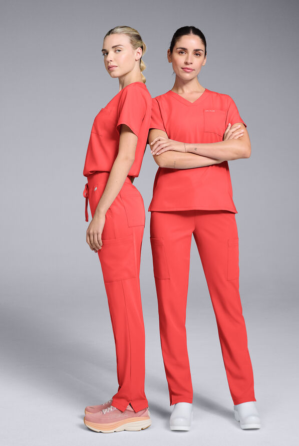 Hypothesis Women's Base 7-Pocket Straight Leg Cargo Scrub Pant - Tall - Radiant - 6