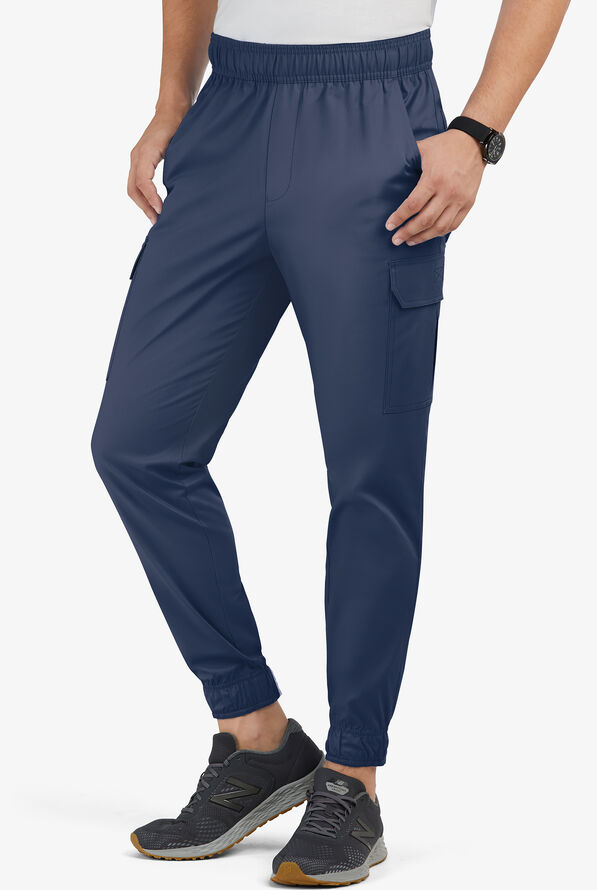 Pantalón médico UA Butter-Soft STRETCH estilo cargo jogger con 7 bolsillos para hombre - Navy - 1